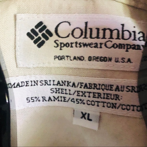 Men’s XXL Beige Columbia ss button up shirt. - Picture 4 of 5